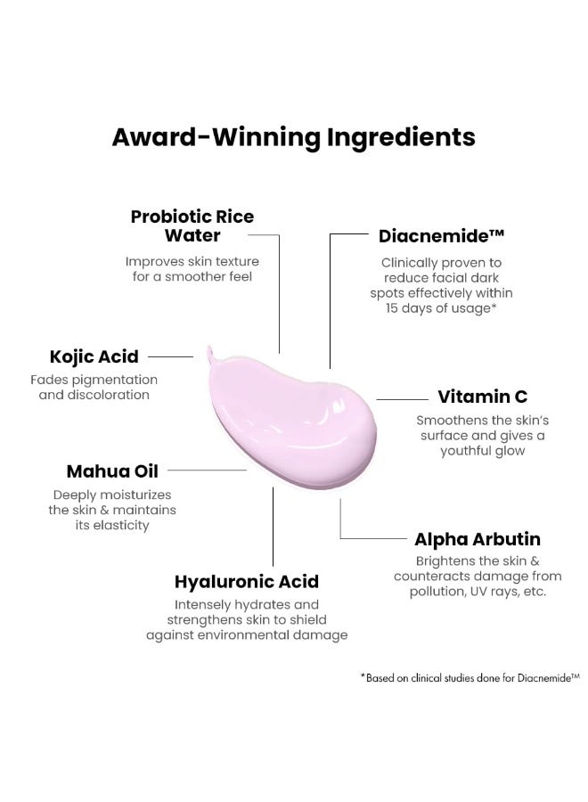 ThriveCo Brightening Pro Sunscreen for Men | SPF 50+ Pa++++ | Zero White Cast | Kojic acid, Vitamin C & Diacnemide™ | Non-sticky & Anti-Ageing | Boosts Collagen, Fades Dark Spots & Wrinkles | 50ml - Image 1